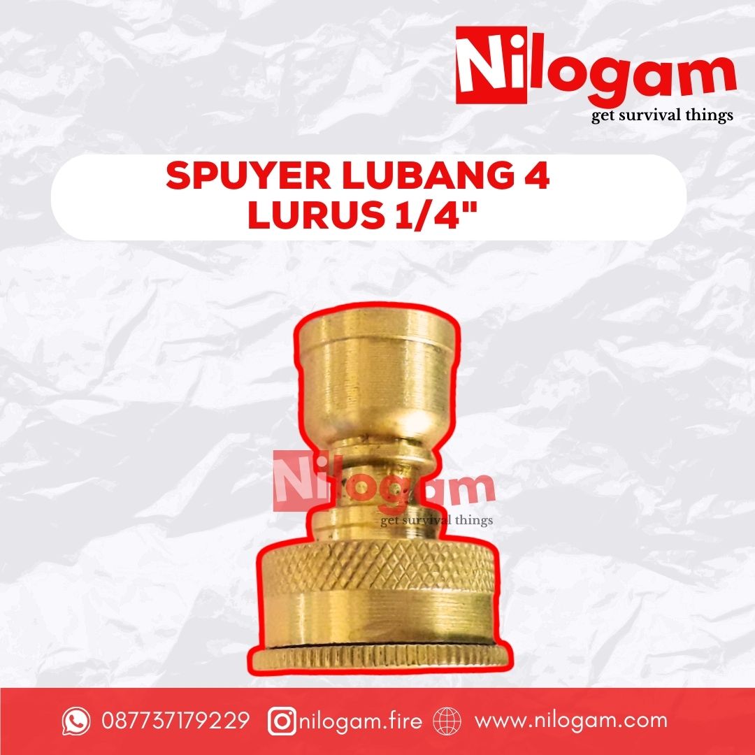 Spuyer Lubang 4 Lurus 1/4" untuk pertanian nilogam fire pemadam kebakaran fire hydrant komponen hidran 087737179229 Spuyer Lubang 4 Lurus 1/4" untuk pertanian nilogam fire pemadam kebakaran fire hydrant komponen hidran 087737179229